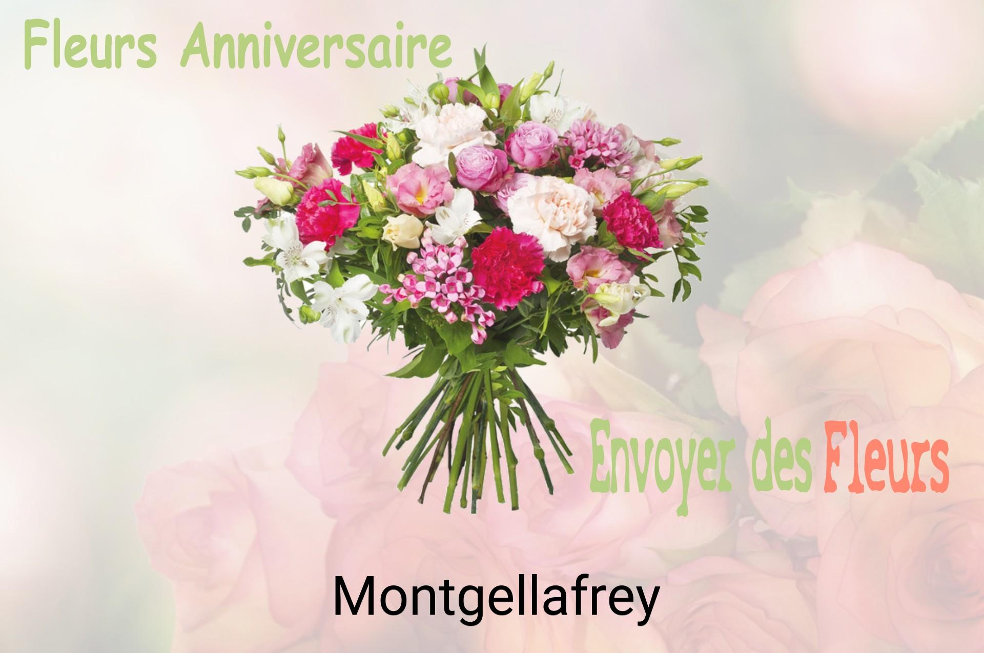 Bouquet de fleurs d’anniversaire livré à Montgellafrey