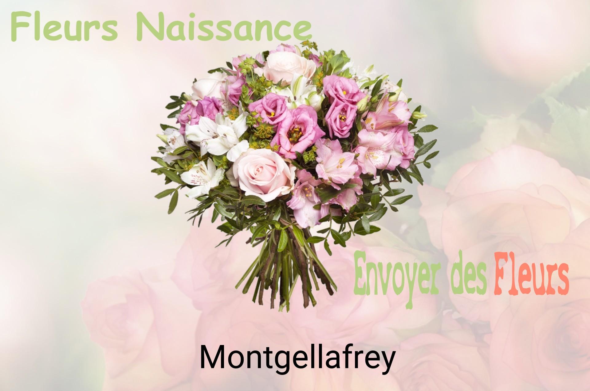 Bouquet de fleurs de naissance livré à Montgellafrey